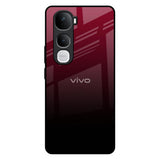 Wine Red Vivo Y400 Pro 5G Glass Back Cover Online