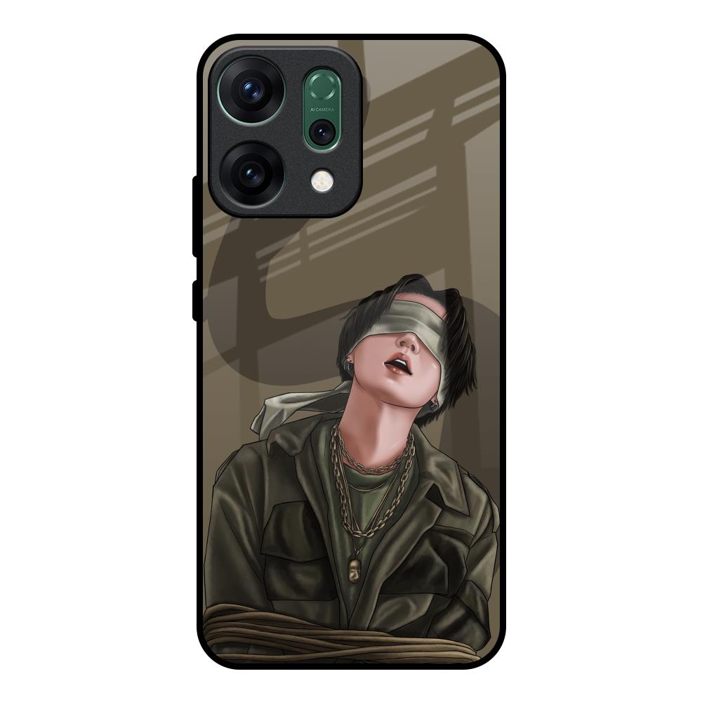 Blind Fold Oppo Reno14 pro 5G Glass Back Cover Online