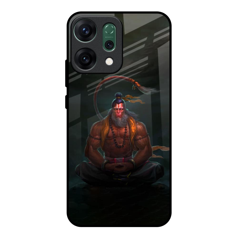 Lord Hanuman Animated Oppo Reno14 pro 5G Glass Back Cover Online