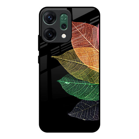Colorful Leaves Oppo Reno14 pro 5G Glass Back Cover Online