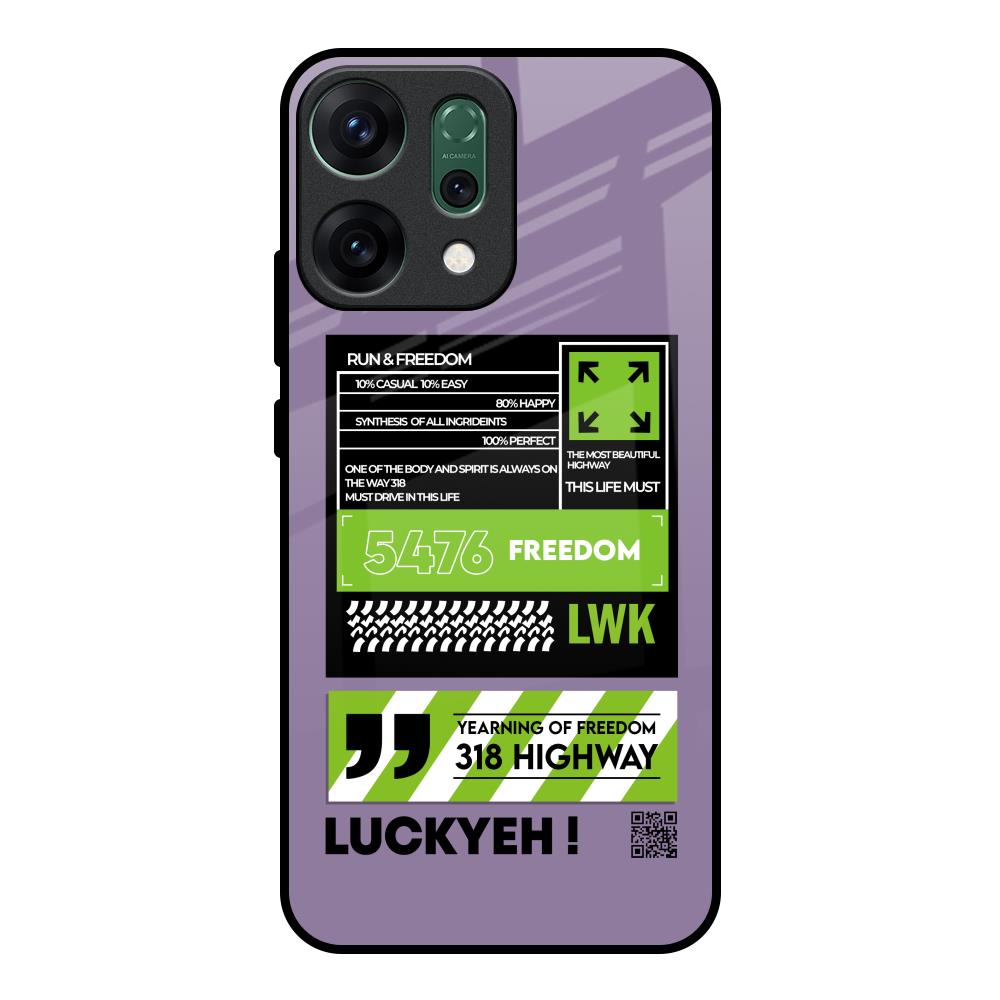 Run & Freedom Oppo Reno14 pro 5G Glass Back Cover Online