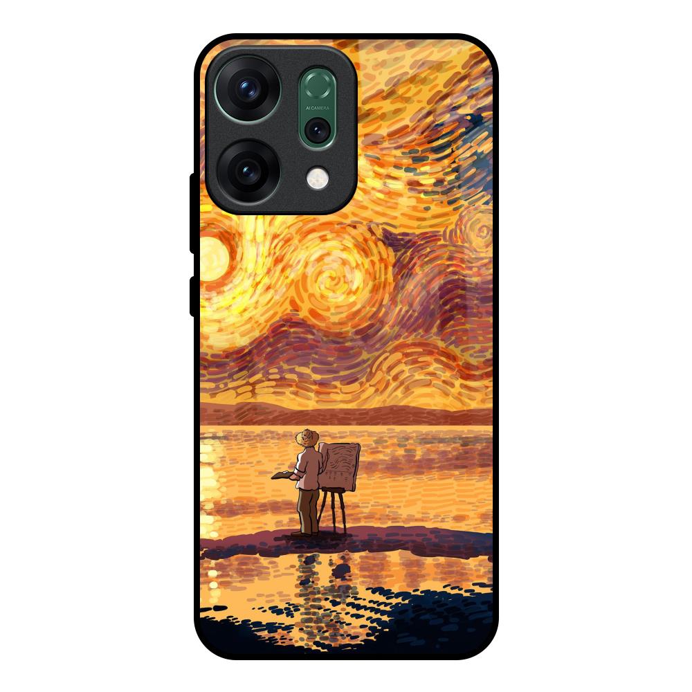 Sunset Vincent Oppo Reno14 pro 5G Glass Back Cover Online