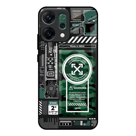 Green Camo Circuit Oppo Reno14 Pro 5G Glass Back Cover Online