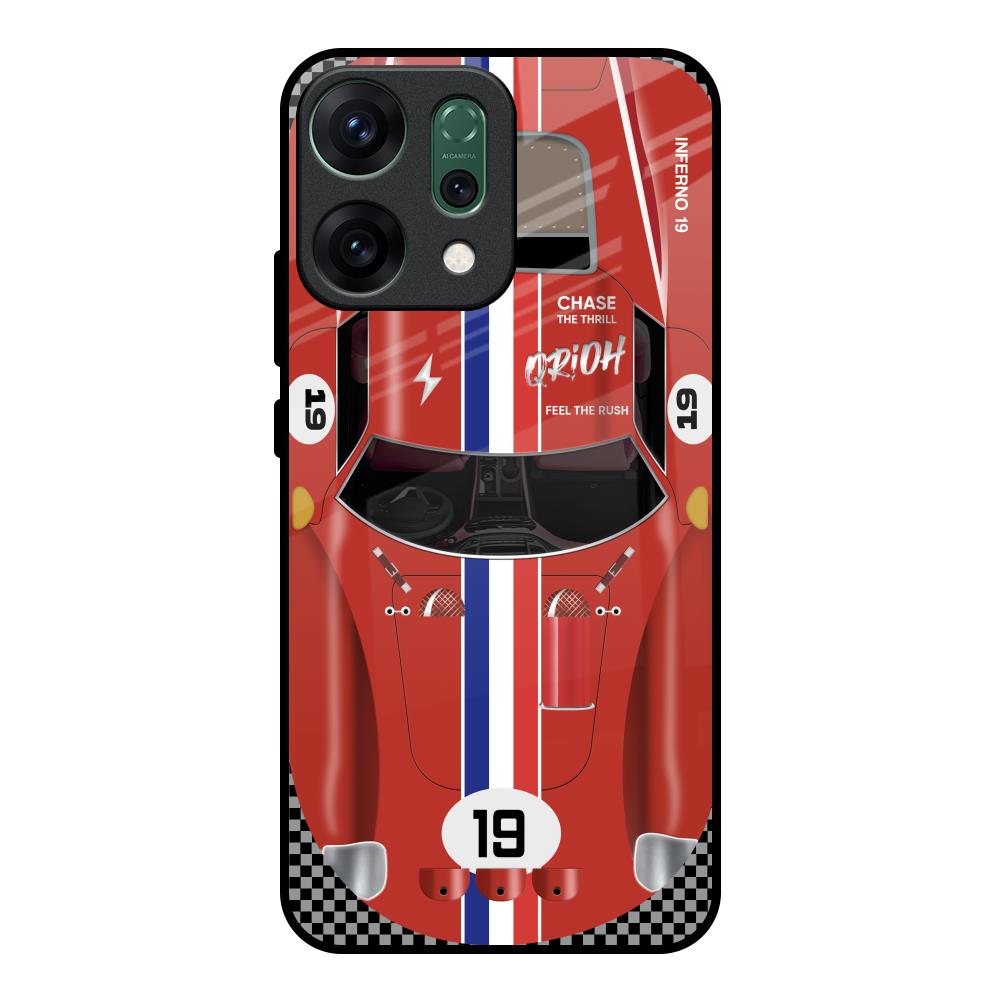 Racing Vintage Oppo Reno14 pro 5G Glass Back Cover Online