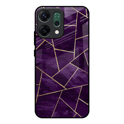Geometric Purple Oppo Reno14 pro 5G Glass Back Cover Online