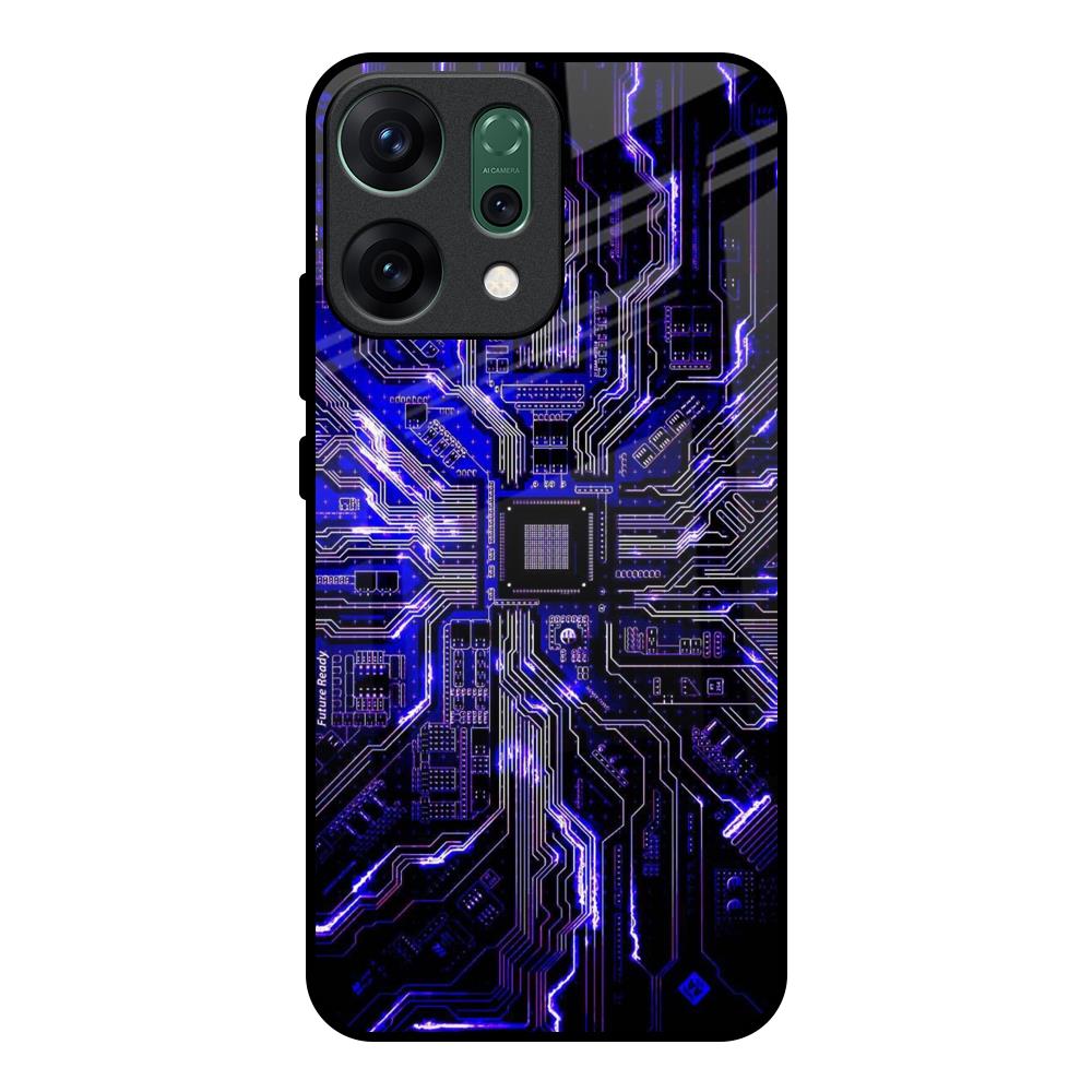 Techno Color Pattern Oppo Reno14 pro 5G Glass Back Cover Online