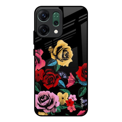 Floral Decorative Oppo Reno14 pro 5G Glass Back Cover Online