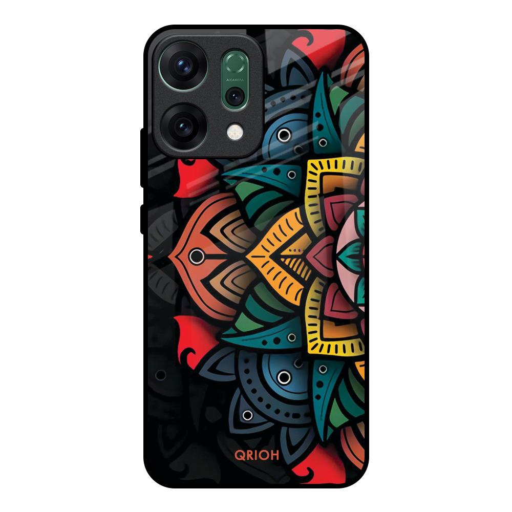 Retro Gorgeous Flower Oppo Reno14 pro 5G Glass Back Cover Online