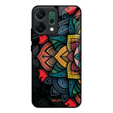 Retro Gorgeous Flower Oppo Reno14 pro 5G Glass Back Cover Online