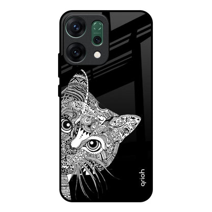 Kitten Mandala Oppo Reno14 pro 5G Glass Back Cover Online