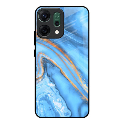 Vibrant Blue Marble Oppo Reno14 pro 5G Glass Back Cover Online