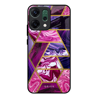 Electroplated Geometric Marble Oppo Reno14 pro 5G Glass Back Cover Online