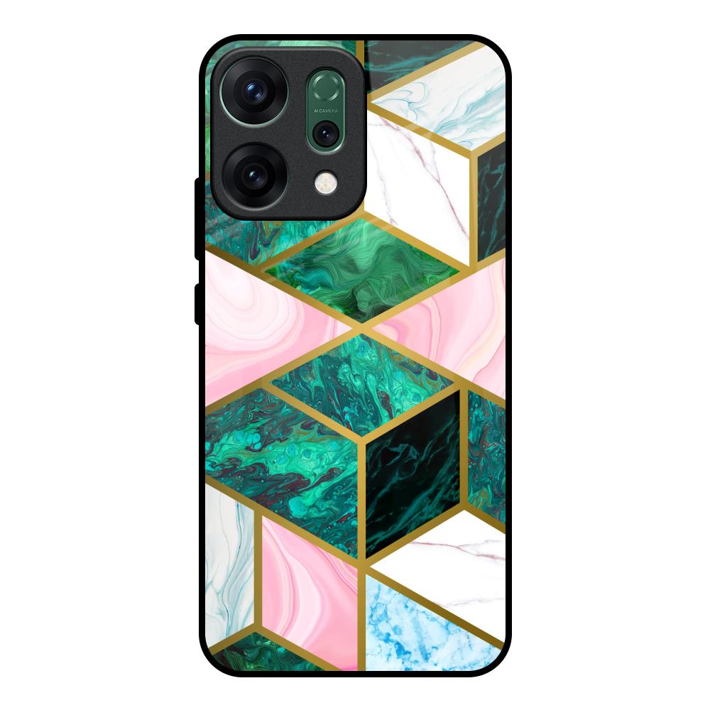 Seamless Green Marble Oppo Reno14 pro 5G Glass Back Cover Online