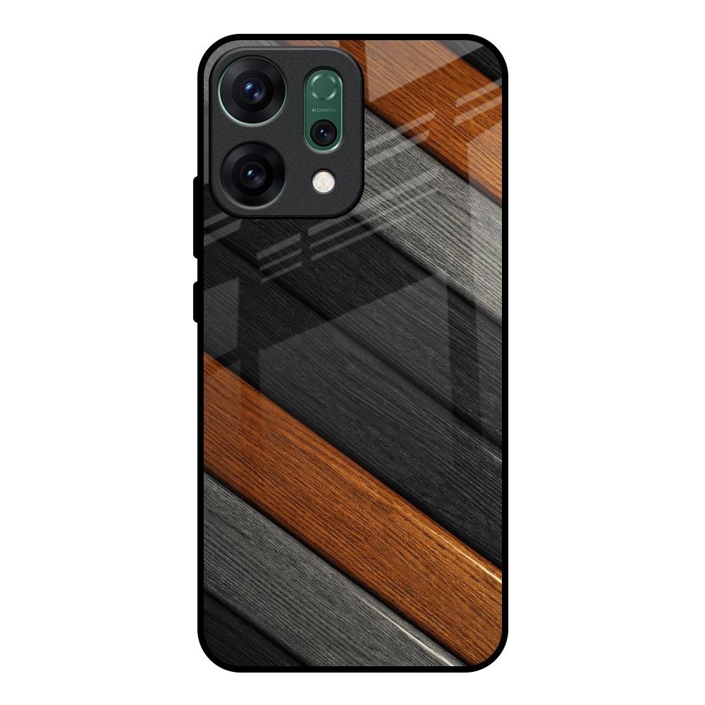 Tri Color Wood Oppo Reno14 pro 5G Glass Back Cover Online