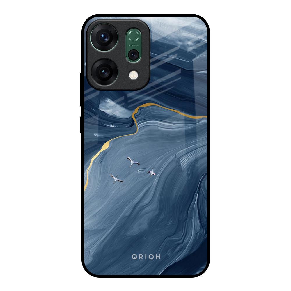 Deep Ocean Marble Oppo Reno14 pro 5G Glass Back Cover Online