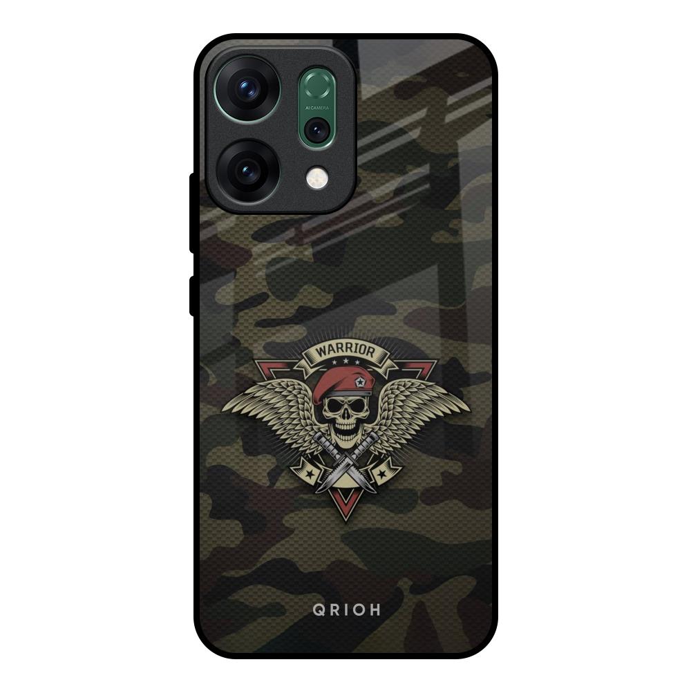 Army Warrior Oppo Reno14 pro 5G Glass Back Cover Online