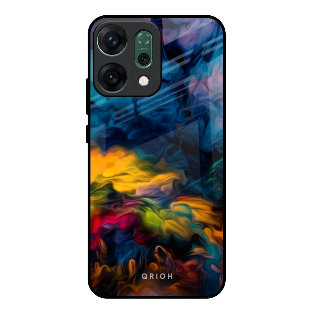 Multicolor Oil Painting Oppo Reno14 pro 5G Glass Back Cover Online