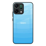 Wavy Blue Pattern Oppo Reno14 Pro 5G Glass Back Cover Online