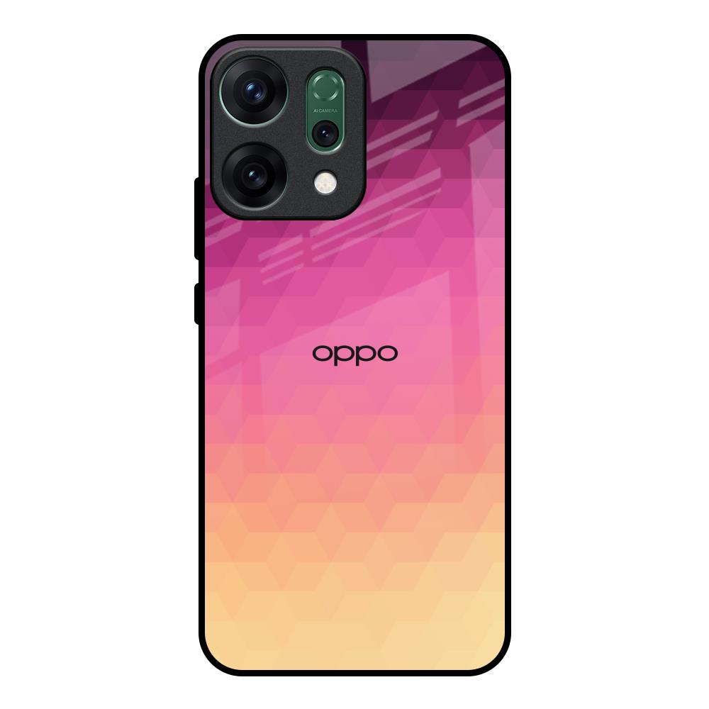 Geometric Pink Diamond Oppo Reno14 pro 5G Glass Back Cover Online