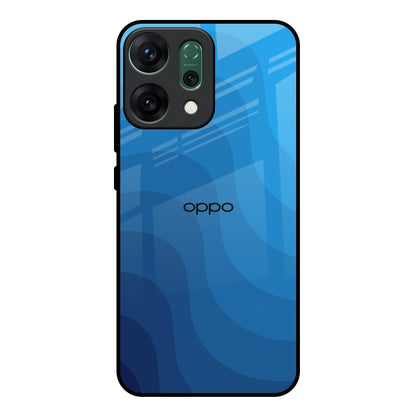 Blue Wave Abstract Oppo Reno14 pro 5G Glass Back Cover Online