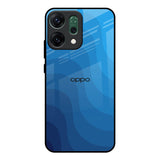 Blue Wave Abstract Oppo Reno14 Pro 5G Glass Back Cover Online
