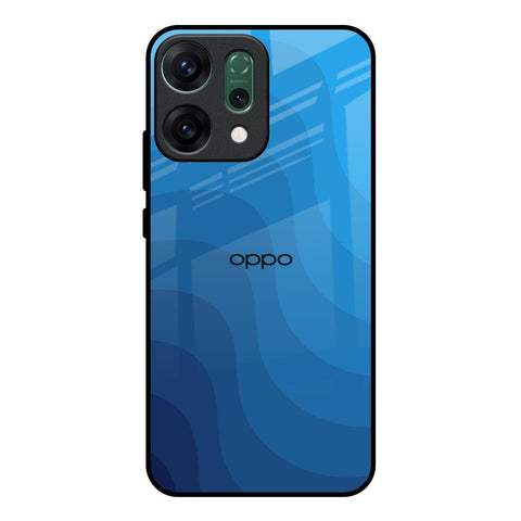 Blue Wave Abstract Oppo Reno14 Pro 5G Glass Back Cover Online