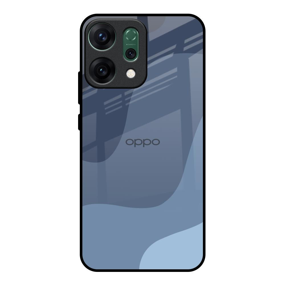 Navy Blue Ombre Oppo Reno14 pro 5G Glass Back Cover Online