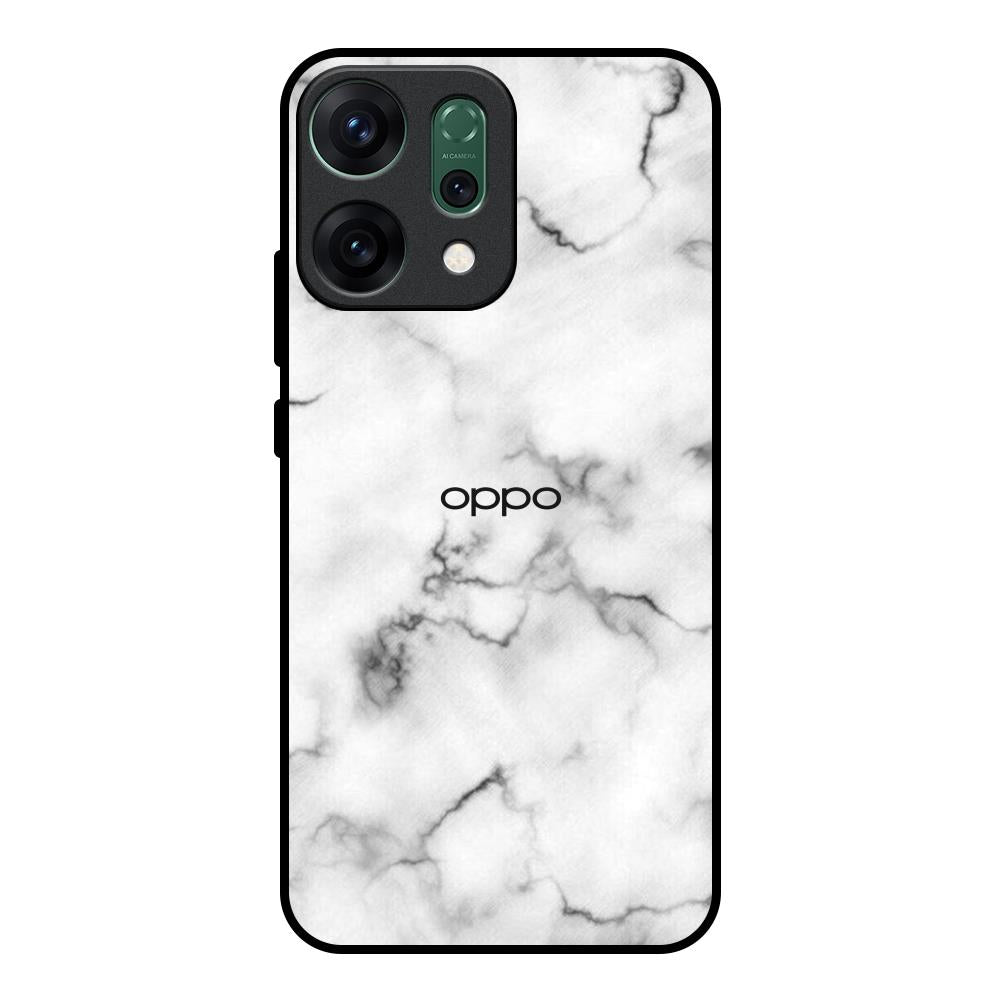 Satin White Marble Oppo Reno14 pro 5G Glass Back Cover Online
