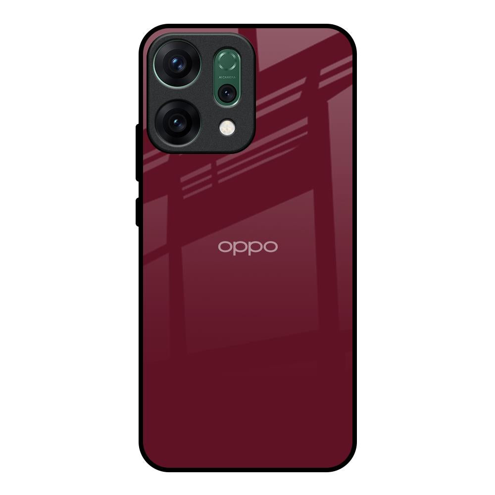 Classic Burgundy Oppo Reno14 pro 5G Glass Back Cover Online
