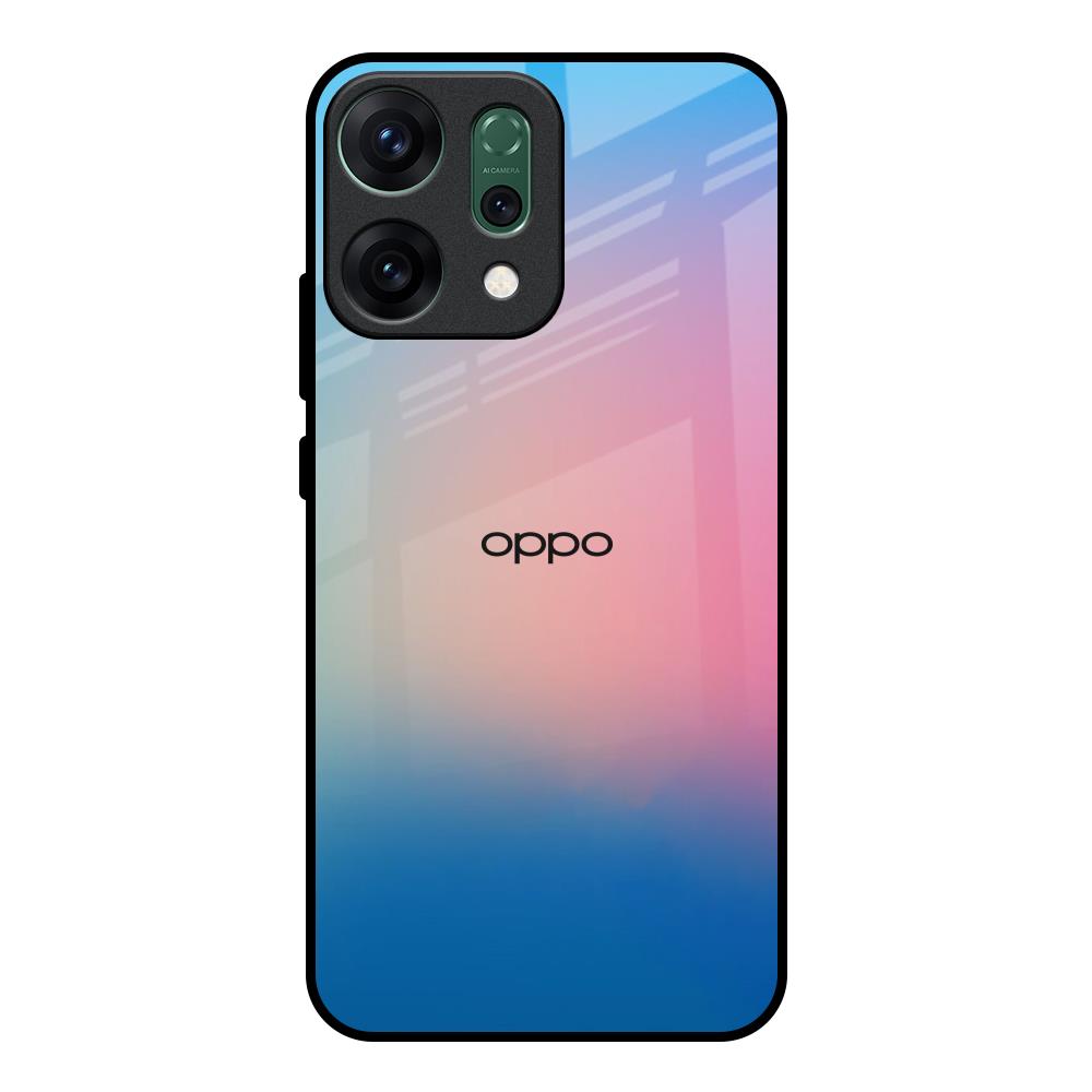 Blue & Pink Ombre Oppo Reno14 pro 5G Glass Back Cover Online