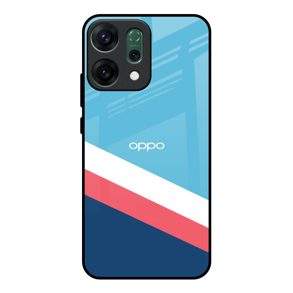 Pink & White Stripes Oppo Reno14 pro 5G Glass Back Cover Online