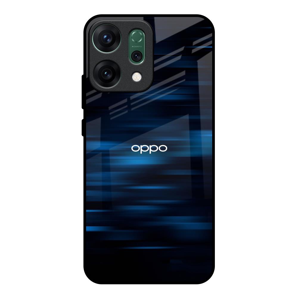 Blue Rough Abstract Oppo Reno14 pro 5G Glass Back Cover Online