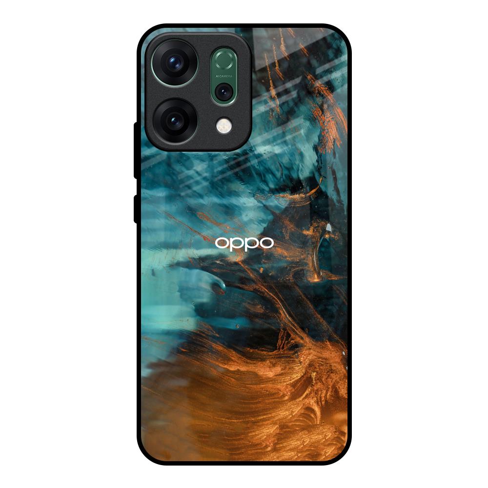 Golden Splash Oppo Reno14 pro 5G Glass Back Cover Online