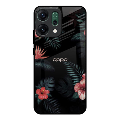 Tropical Art Flower Oppo Reno14 pro 5G Glass Back Cover Online