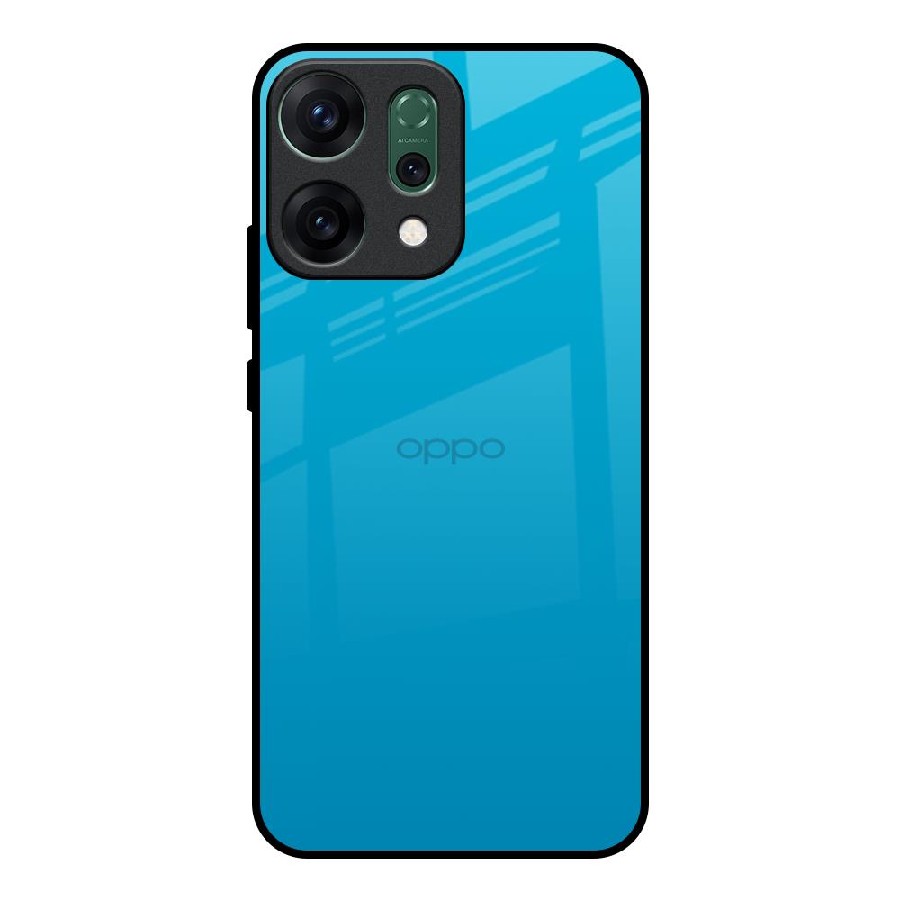 Blue Aqua Oppo Reno14 pro 5G Glass Back Cover Online