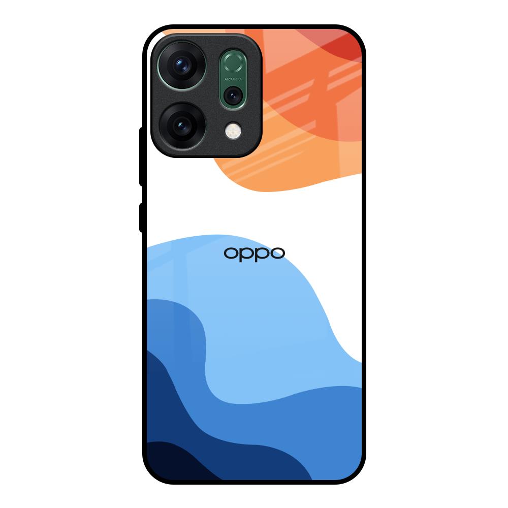 Wavy Color Pattern Oppo Reno14 pro 5G Glass Back Cover Online
