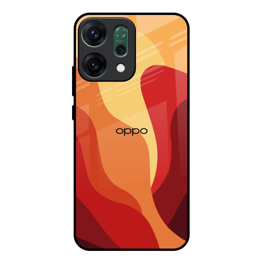 Magma Color Pattern Oppo Reno14 pro 5G Glass Back Cover Online