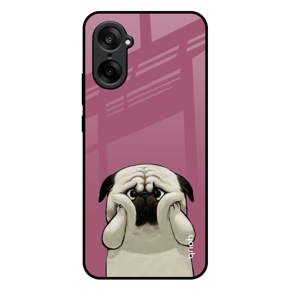 Funny Pug Face OnePlus Nord CE5 5G Glass Back Cover Online