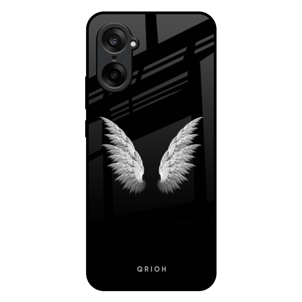 White Angel Wings OnePlus Nord CE5 5G Glass Back Cover Online