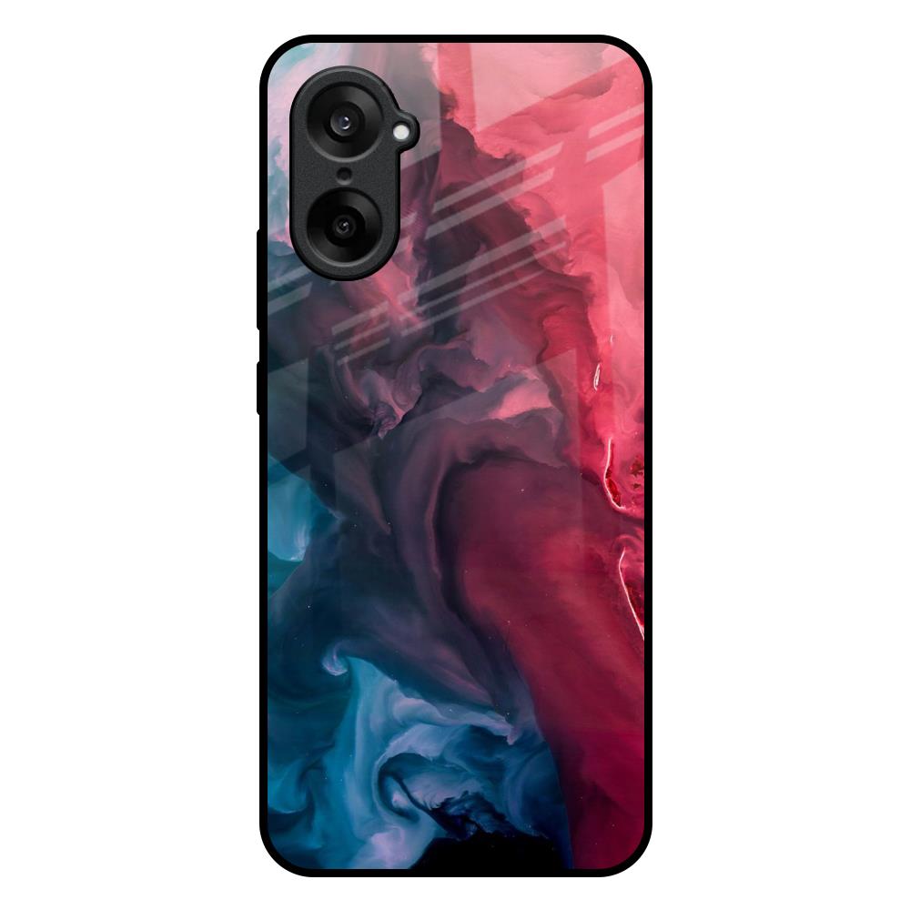 Blue & Red Smoke OnePlus Nord CE5 5G Glass Back Cover Online
