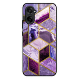 Purple Rhombus Marble OnePlus Nord CE5 5G Glass Back Cover Online