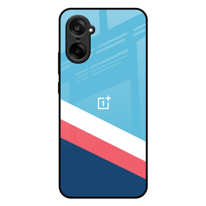 Pink & White Stripes OnePlus Nord CE5 5G Glass Back Cover Online
