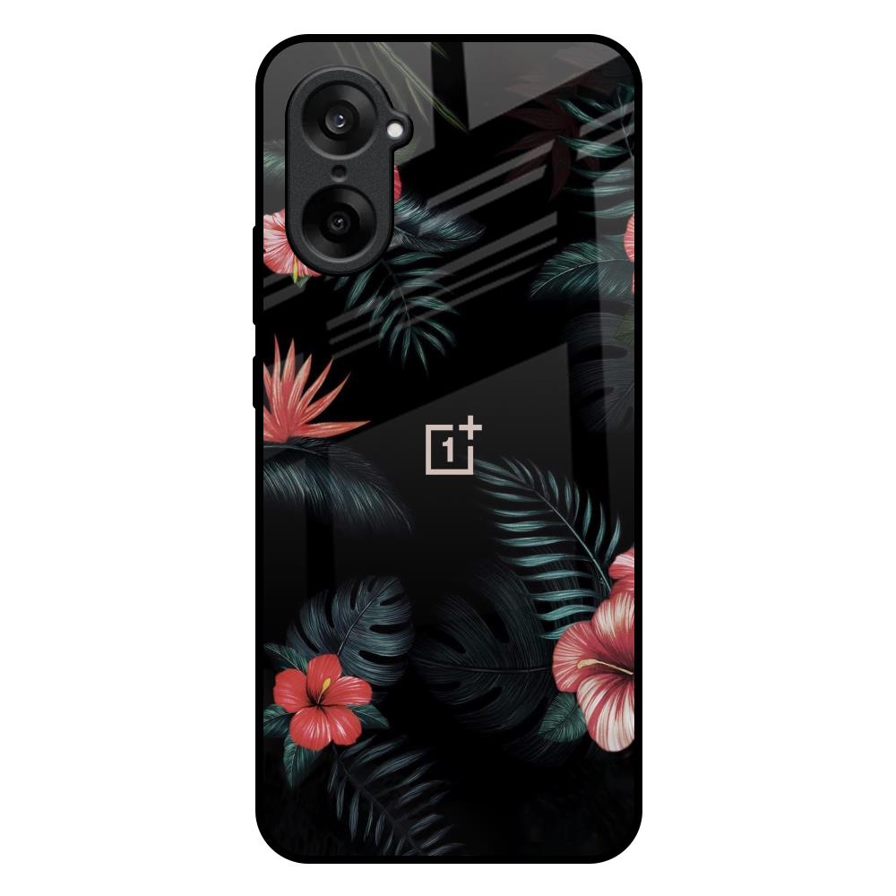 Tropical Art Flower OnePlus Nord CE5 5G Glass Back Cover Online