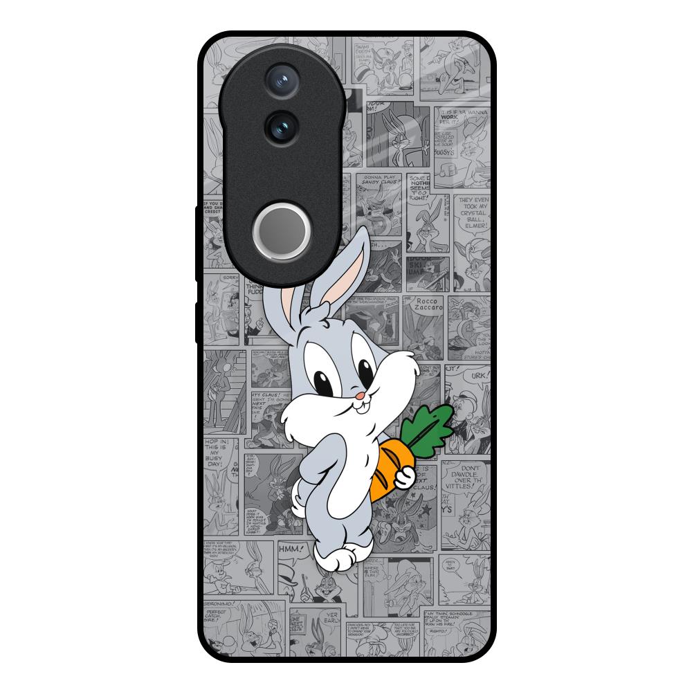 Cute Baby Bunny IQOO Z10R 5G Glass Back Cover Online