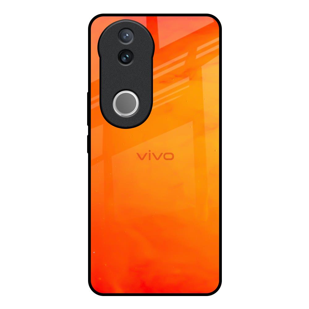 Tangy Orange IQOO Z10R 5G Glass Back Cover Online