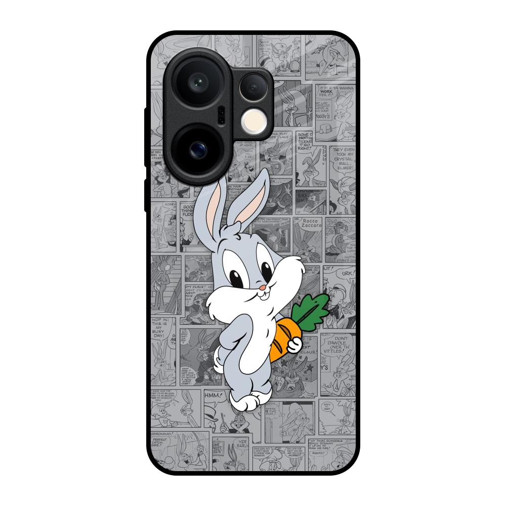 Cute Baby Bunny Vivo X200 FE 5G Glass Back Cover Online