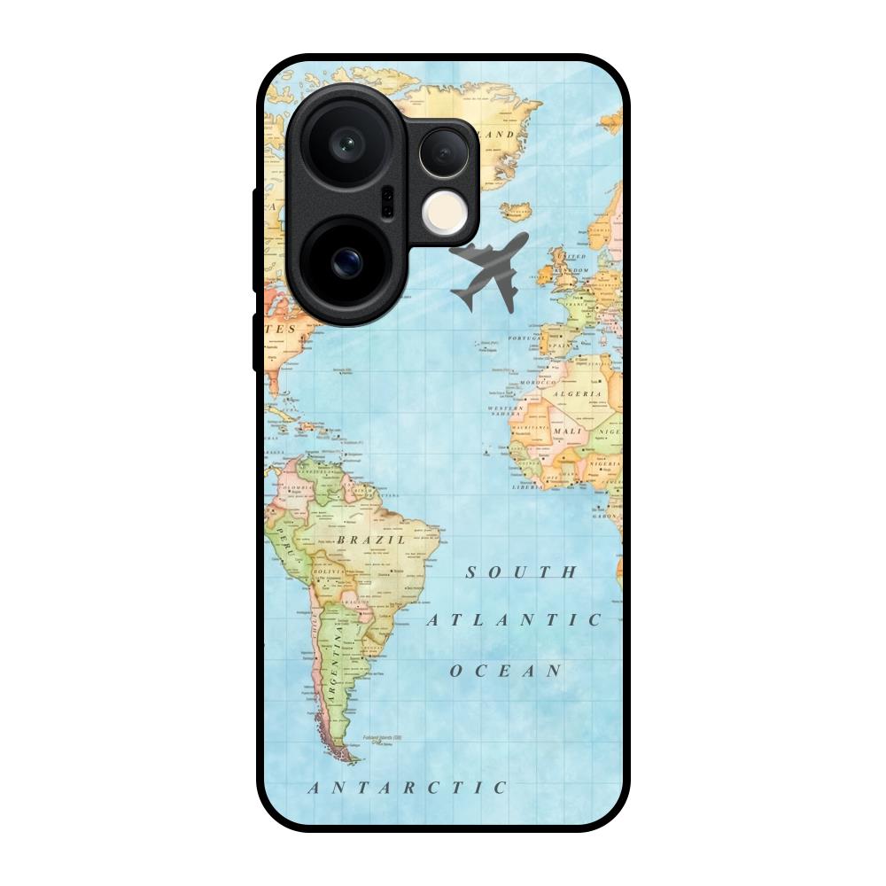 Travel Map Vivo X200 FE 5G Glass Back Cover Online