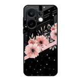 Floral Black Band Vivo X200 FE 5G Glass Back Cover Online
