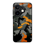 Camouflage Orange Vivo X200 FE 5G Glass Back Cover Online