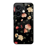 Black Spring Floral Vivo X200 FE 5G Glass Back Cover Online